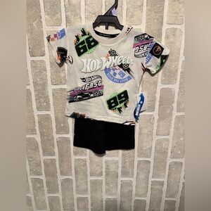 Kids Graphic Hot Wheels Two Piece Toddler Set